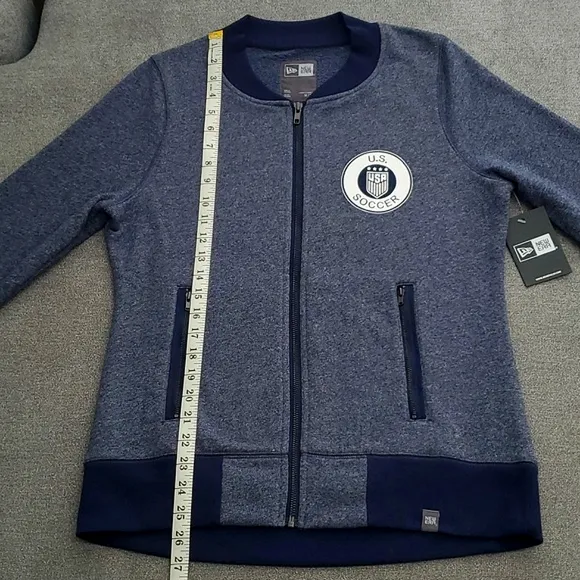 🆕️ NEW ERA Navy French Terry U.S. Soccer Full-Zip Jacket SIZE: M