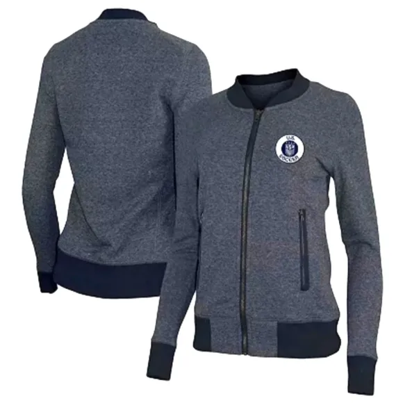 🆕️ NEW ERA Navy French Terry U.S. Soccer Full-Zip Jacket SIZE: M