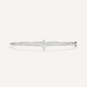 1 carat Marquise Diamond Solitaire, Bangle Bracelet