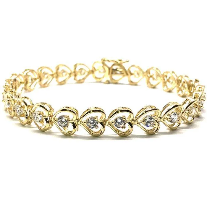 10K 7.7MM Yellow Gold Tennis Bracelet WBG-011