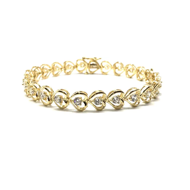 10K 7.7MM Yellow Gold Tennis Bracelet WBG-011