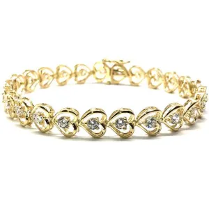 10K 7.7MM Yellow Gold Tennis Bracelet WBG-011
