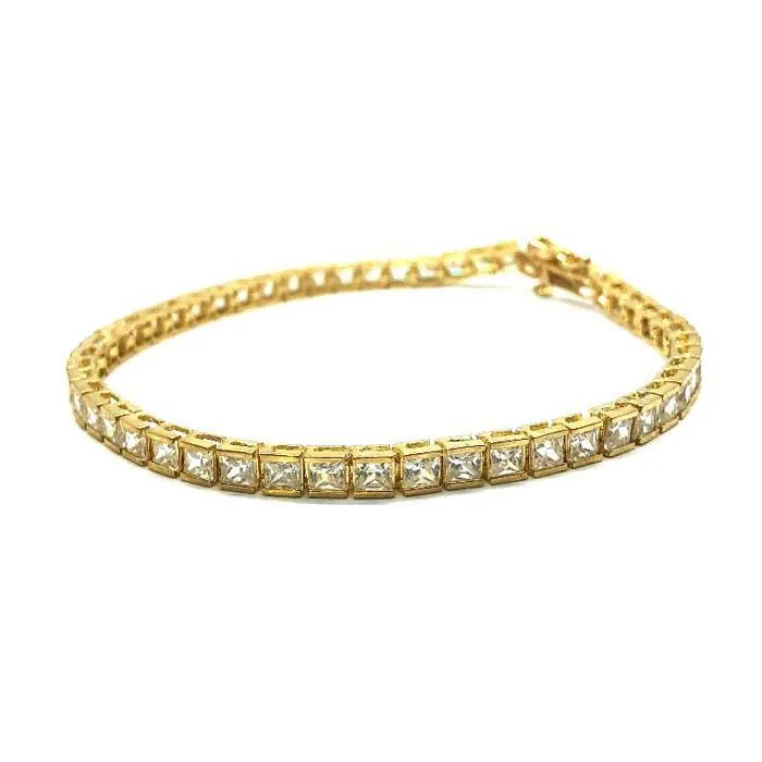 10K Yellow Gold Cube Bracelet 4.2MM WBG-002