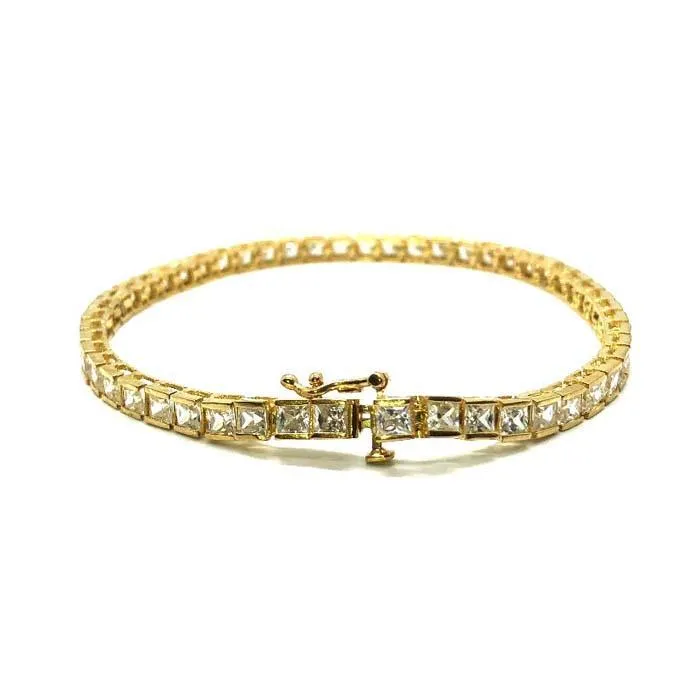 10K Yellow Gold Cube Bracelet 4.2MM WBG-002