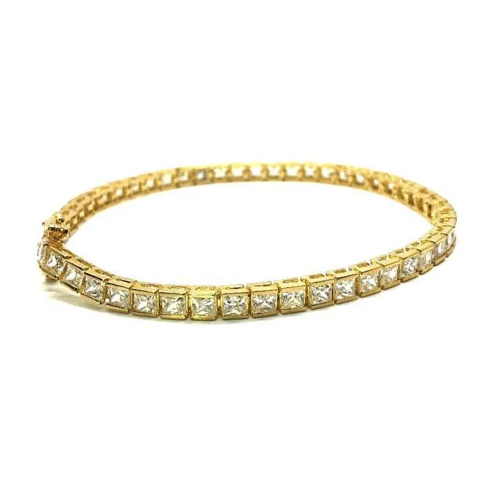 10K Yellow Gold Cube Bracelet 4.2MM WBG-002