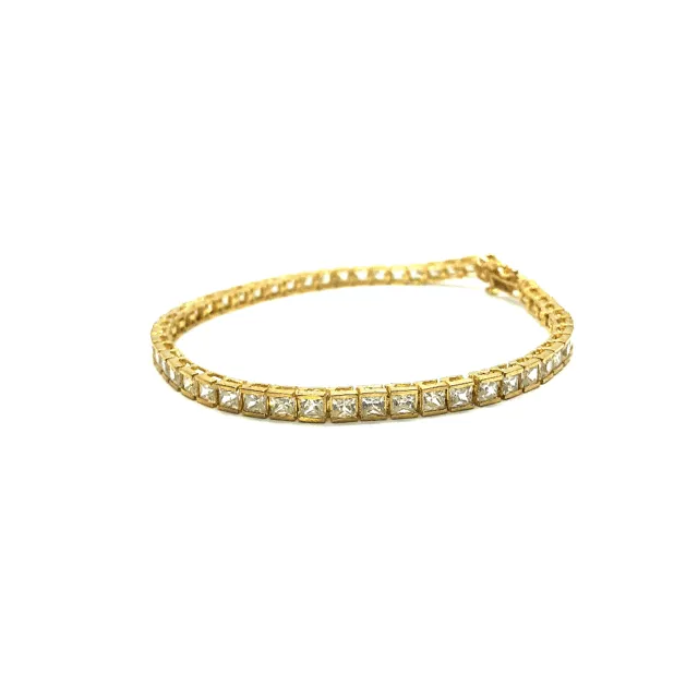 10K Yellow Gold Cube Bracelet 4.2MM WBG-002