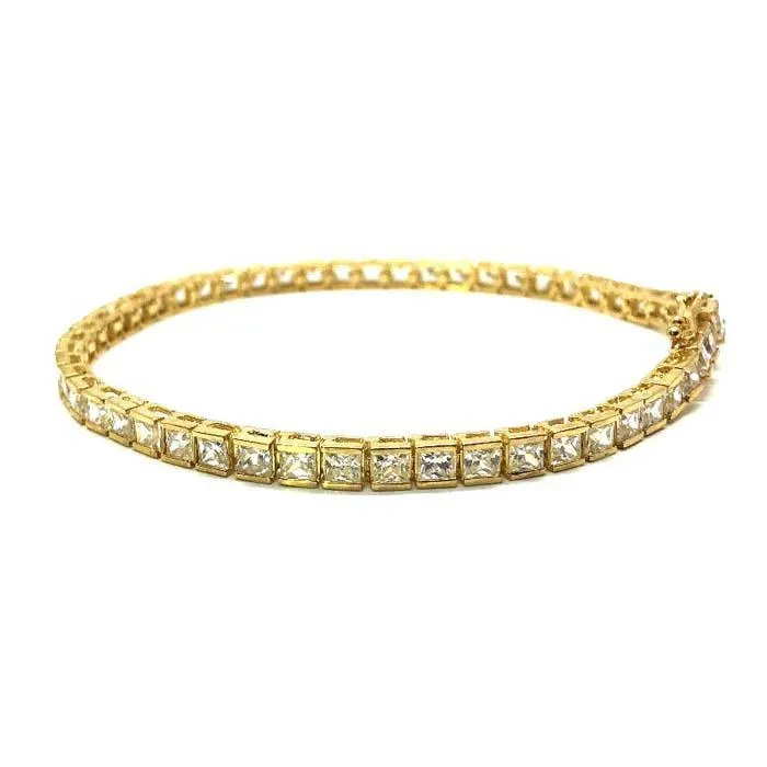 10K Yellow Gold Cube Bracelet 4.2MM WBG-002