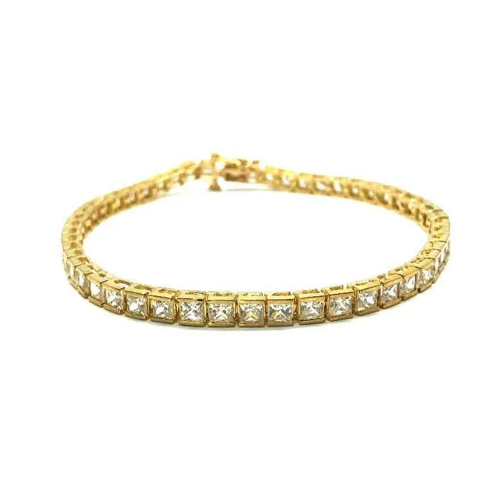 10K Yellow Gold Cube Bracelet 4.2MM WBG-002