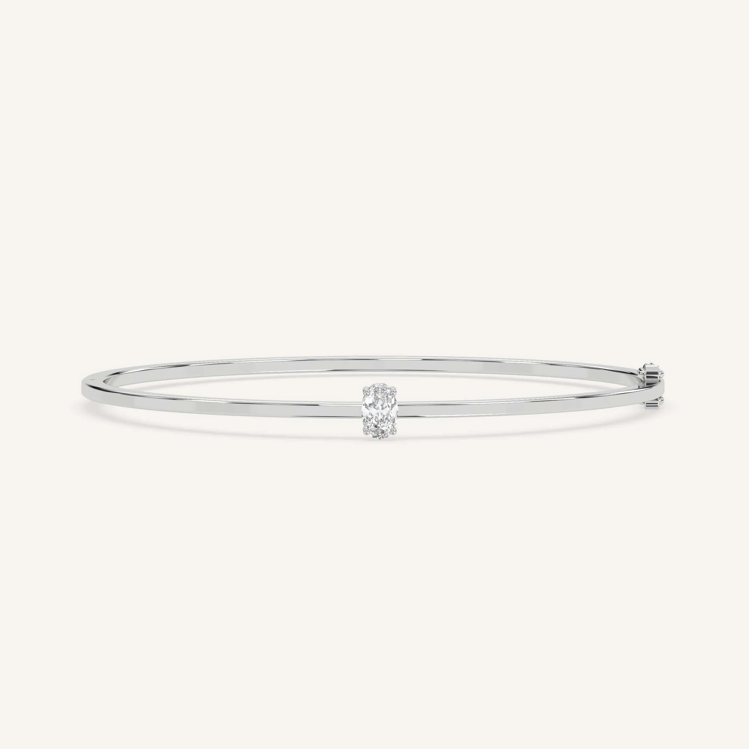 1/2 carat Oval Diamond Solitaire, Bangle Bracelet