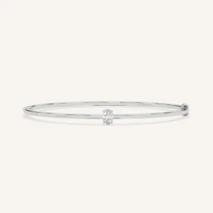 1/2 carat Oval Diamond Solitaire, Bangle Bracelet