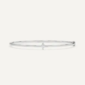 1/4 carat Marquise Diamond Solitaire, Bangle Bracelet