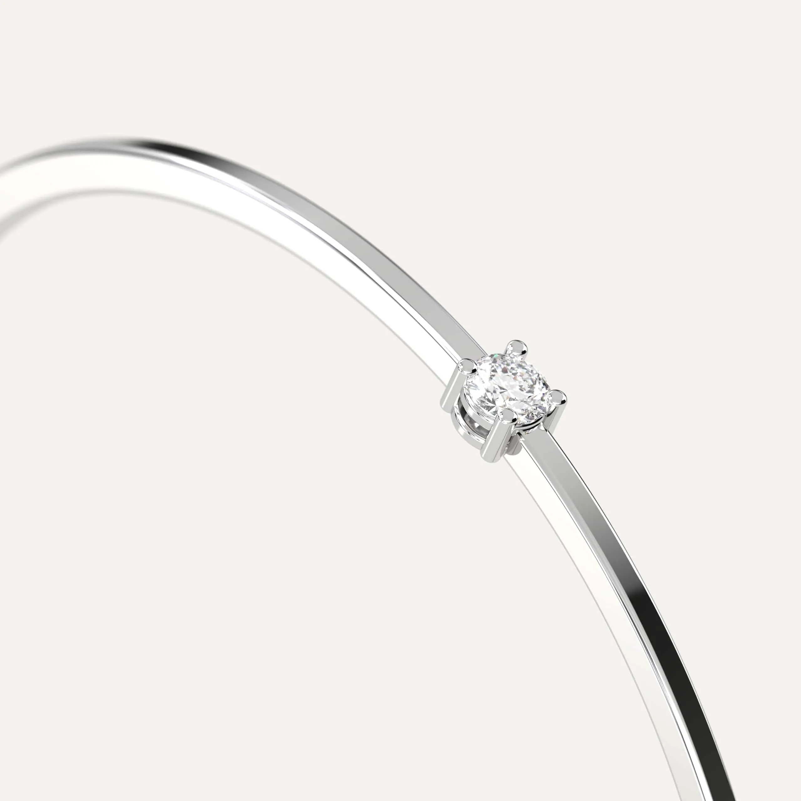 1/4 carat Round Diamond Solitaire Bangle Bracelet