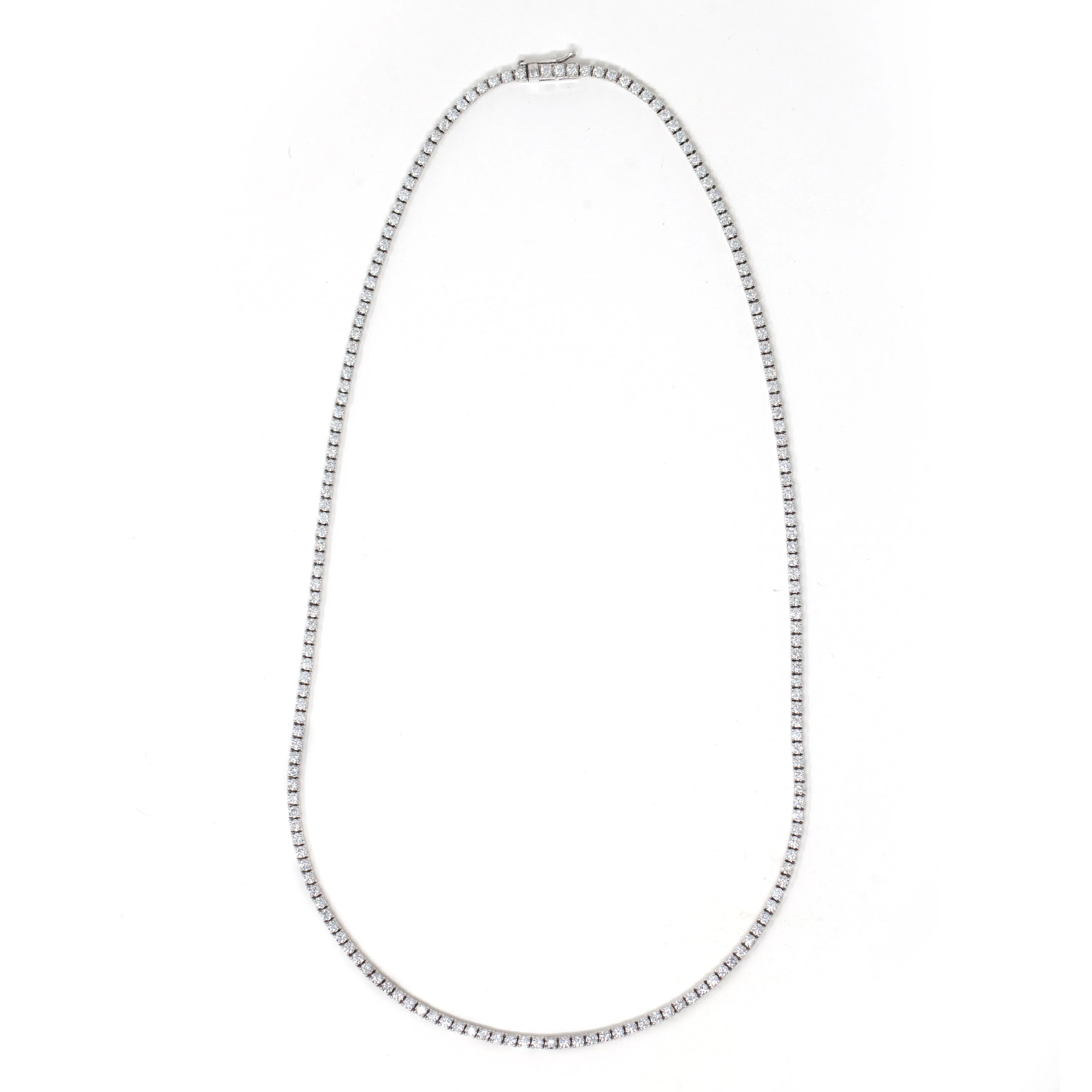 14K Gold 10.42CT Diamond Tennis Necklace