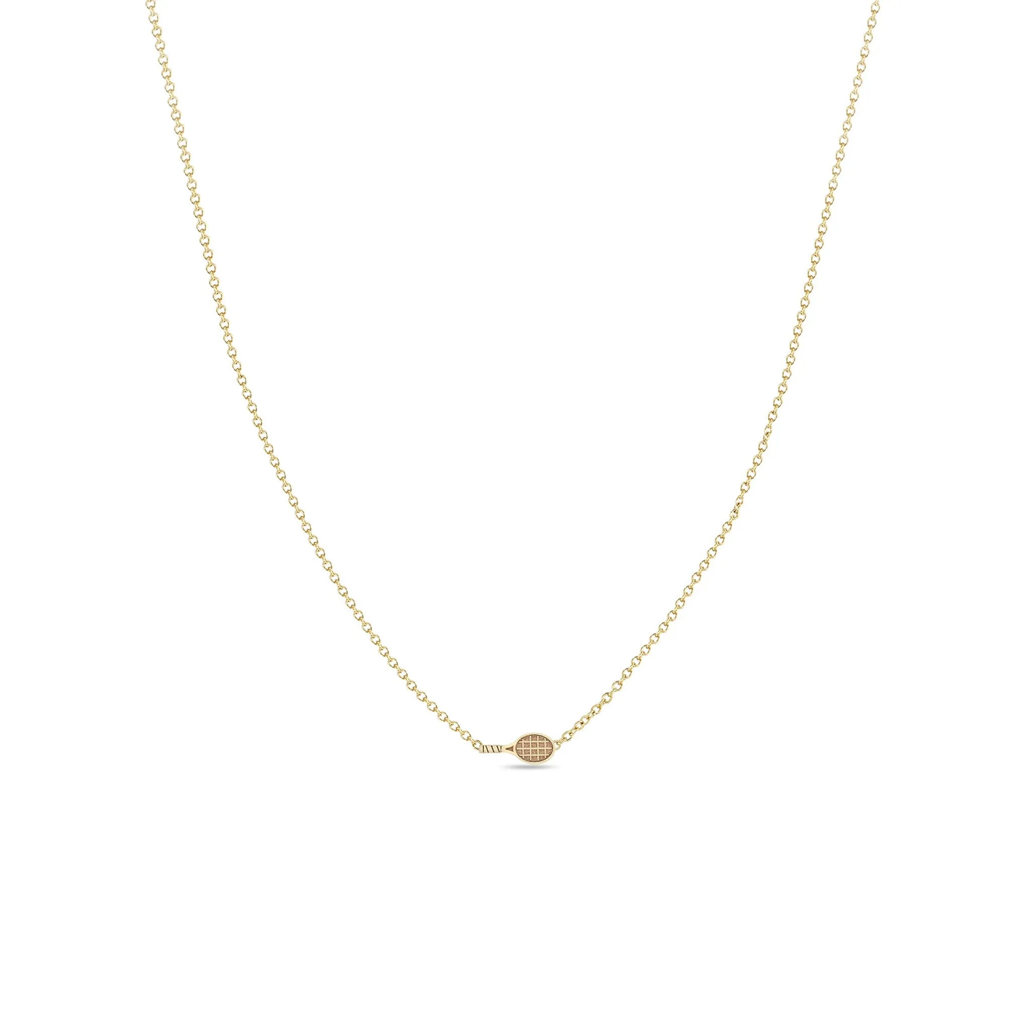 14k Itty Bitty Tennis Racket Necklace
