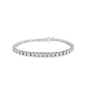14K WHITE GOLD 7CT IVS2 DIAMOND TENNIS BRACELET 7 1/2 INCH