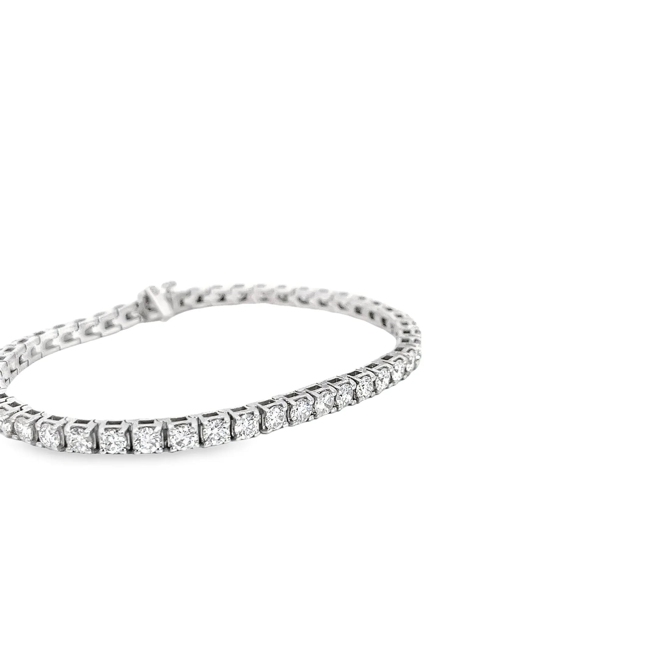 14K WHITE GOLD 7CT IVS2 DIAMOND TENNIS BRACELET 7 1/2 INCH
