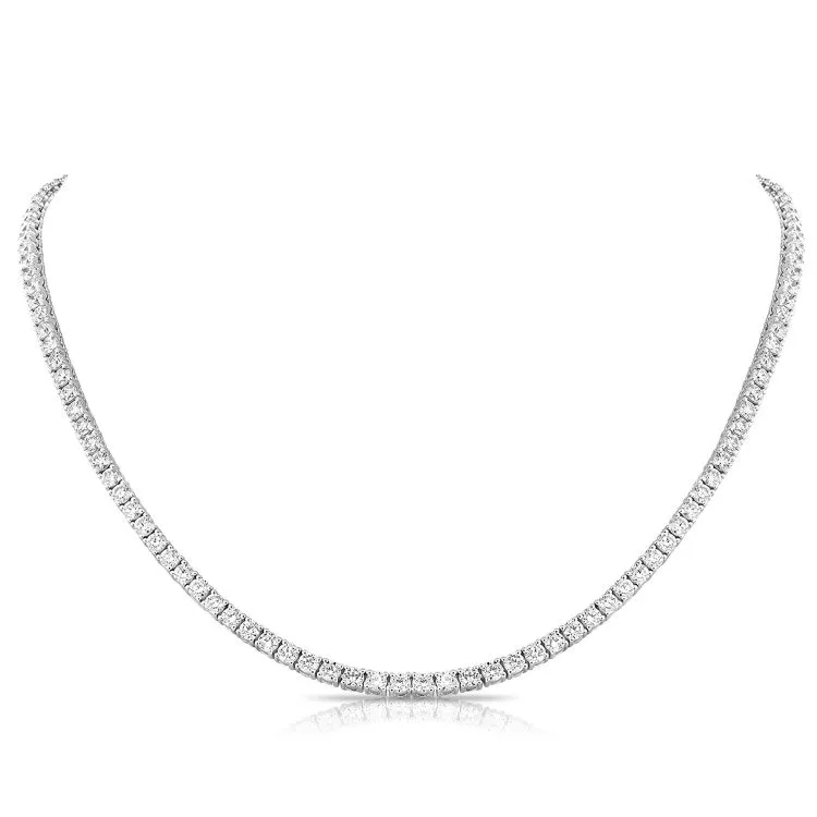 14K White Gold Diamond Tennis Necklace
