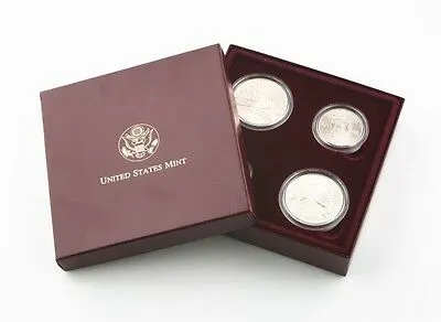 1996 US Mint 4 Coin UNC Set Atlanta Olympic Games Gold & Silver w/ Cauldron