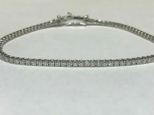 2.00 Carat Natural Diamond Tennis Bracelet G-H SI 14K White Gold 7'' 84 stones