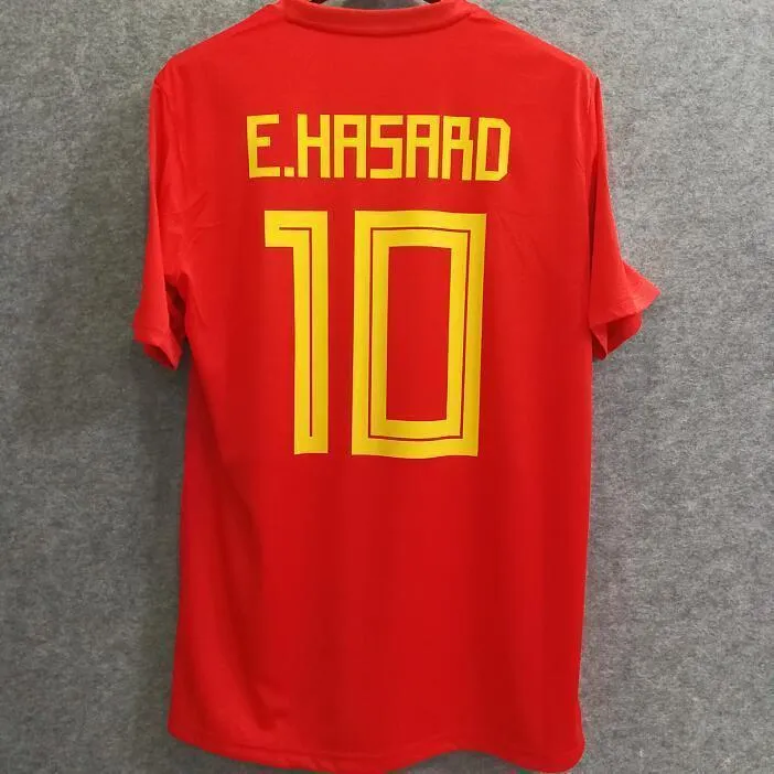 2018 Men Belgium Jersey Stadium Home Soccer Jersey World Cup Jersey Fanatics