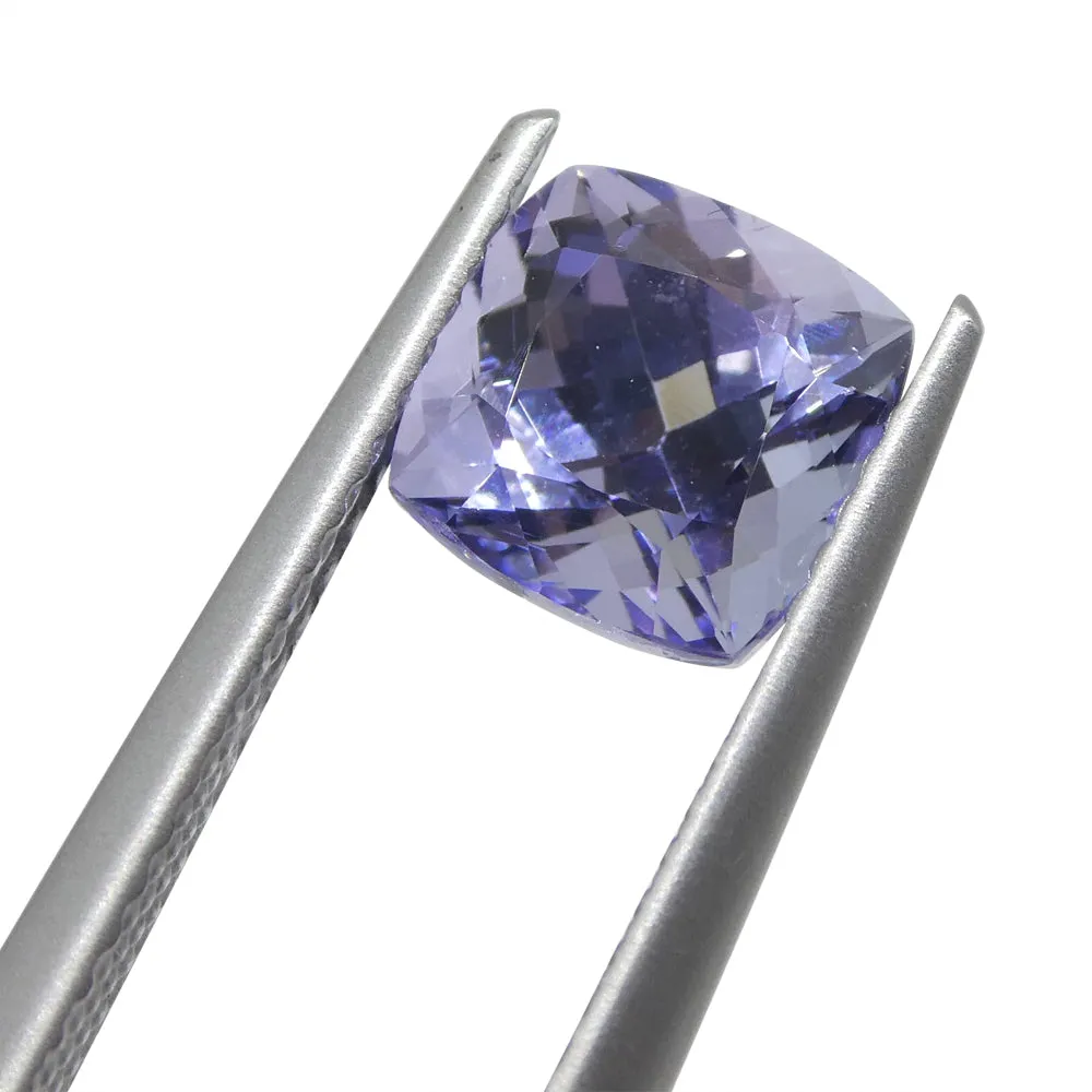 2.05ct Square Cushion Violet Blue Tanzanite from Tanzania