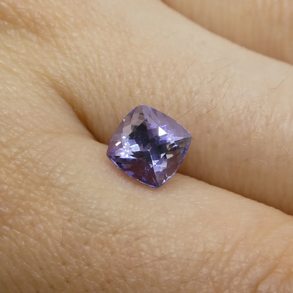 2.05ct Square Cushion Violet Blue Tanzanite from Tanzania