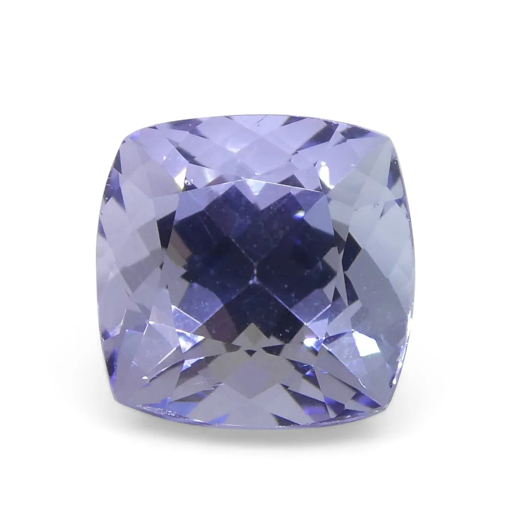 2.05ct Square Cushion Violet Blue Tanzanite from Tanzania