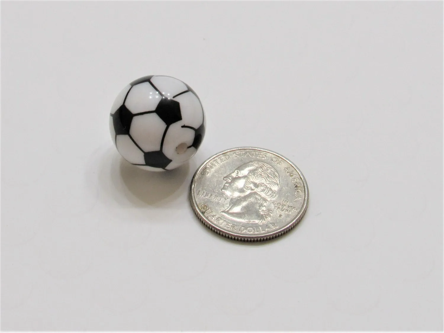 20mm Soccer Ball Beads, Black and White Soccer Beads, Bubblegum Soccer Ball Beads, Chunky Necklace Supply Bead, Soccer Mom Sports Bead