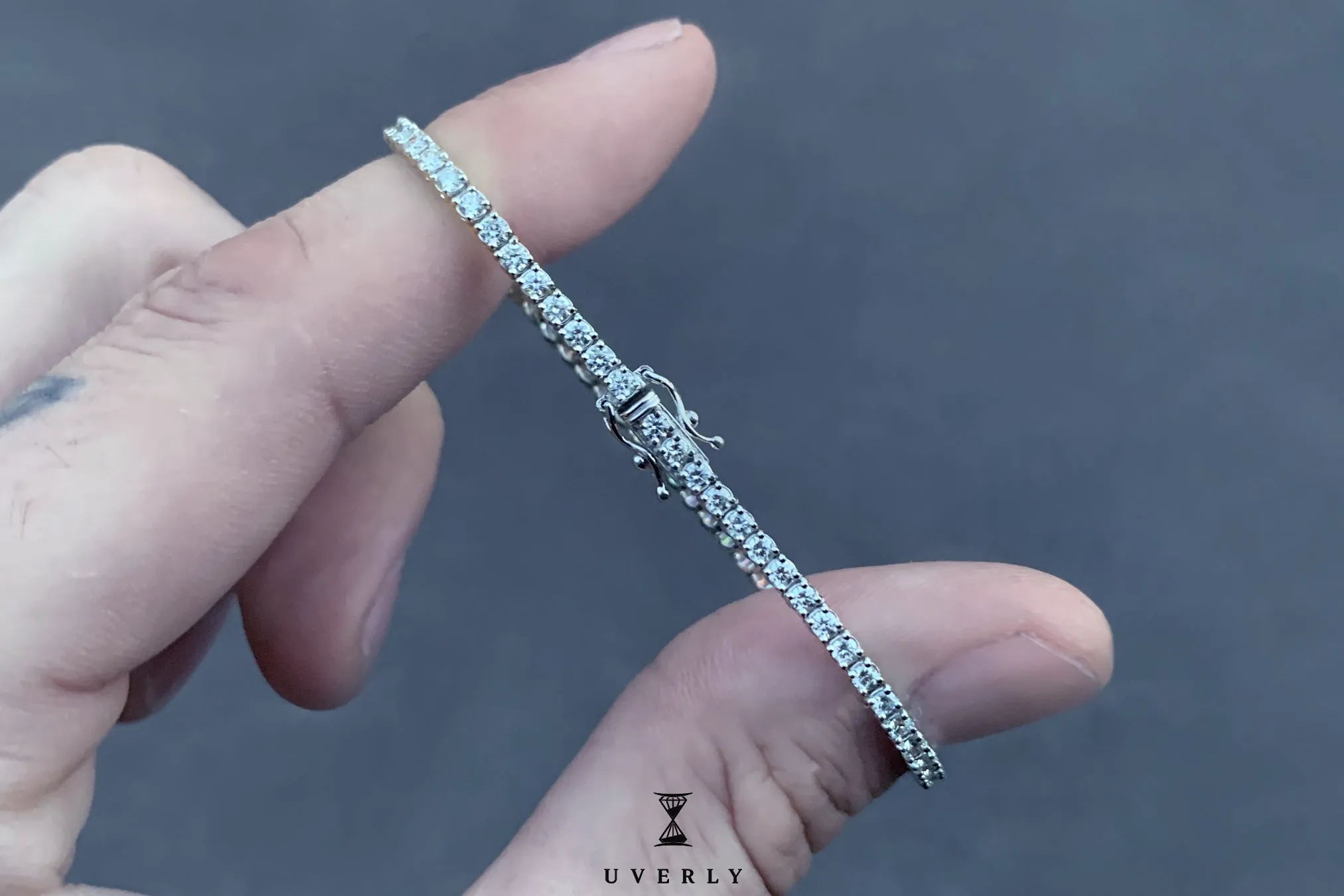2mm 3 pointers Diamond Tennis Bracelet