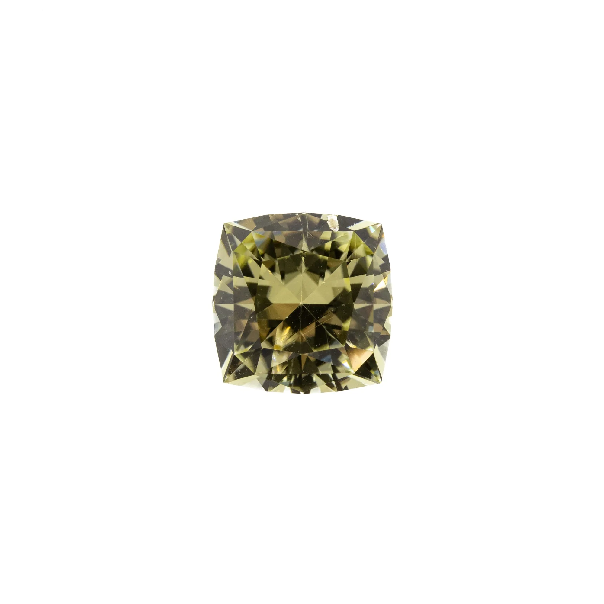 3.34ct Cushion Olive Green Natural Tourmaline
