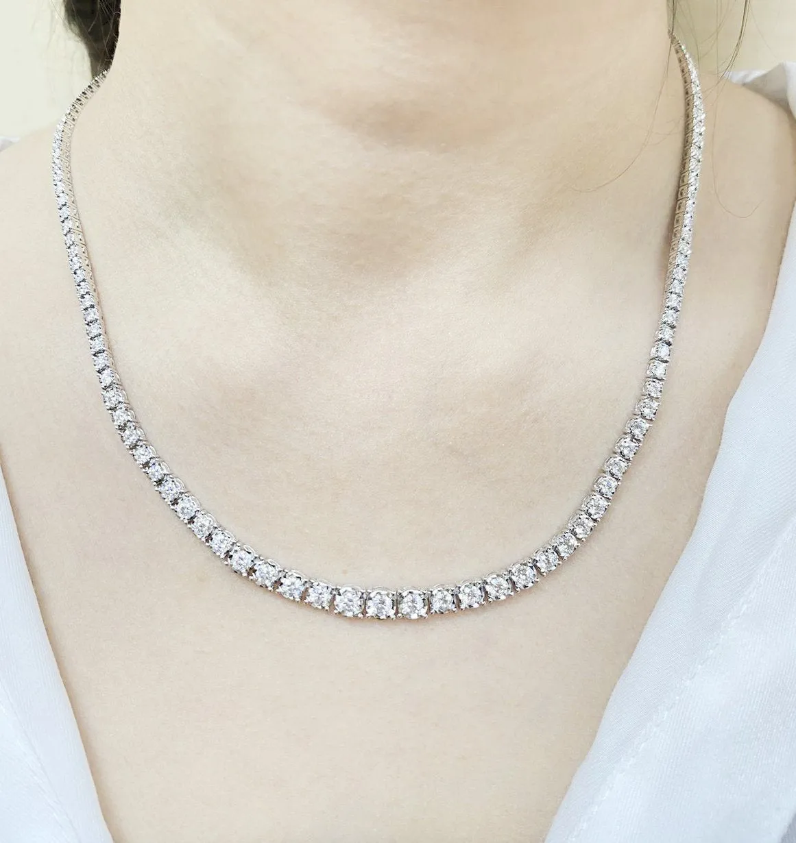 3.5ct Diamond Tennis Necklace NL1HFAW4D3-4T