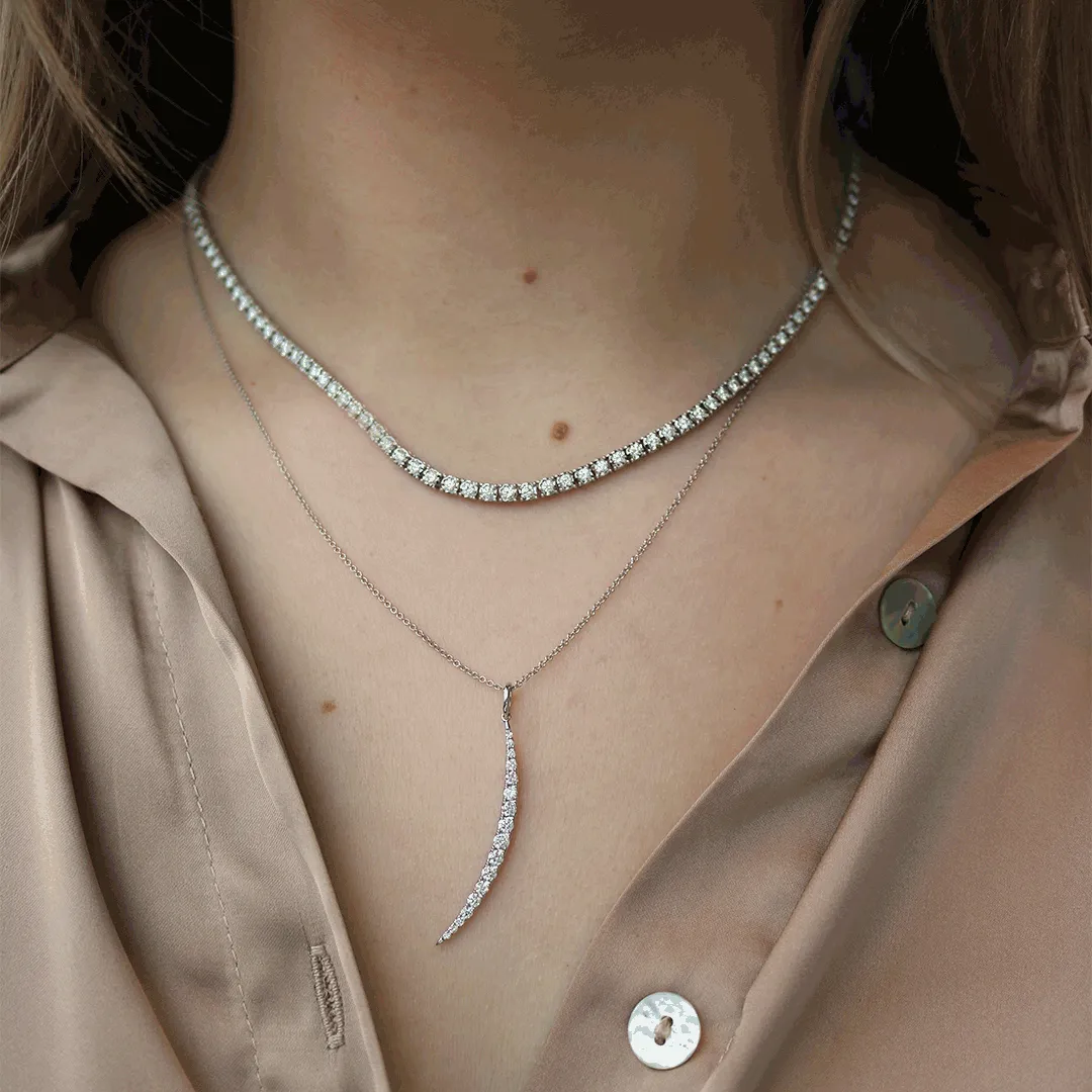 3.96ctw Diamond Tennis Necklace