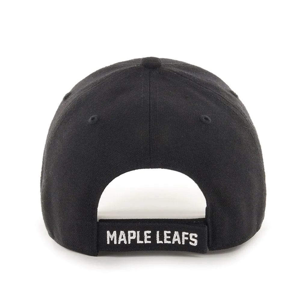 47 Brand NHL Basic MVP Black / White Adjustable Hat - Toronto Maple Leafs