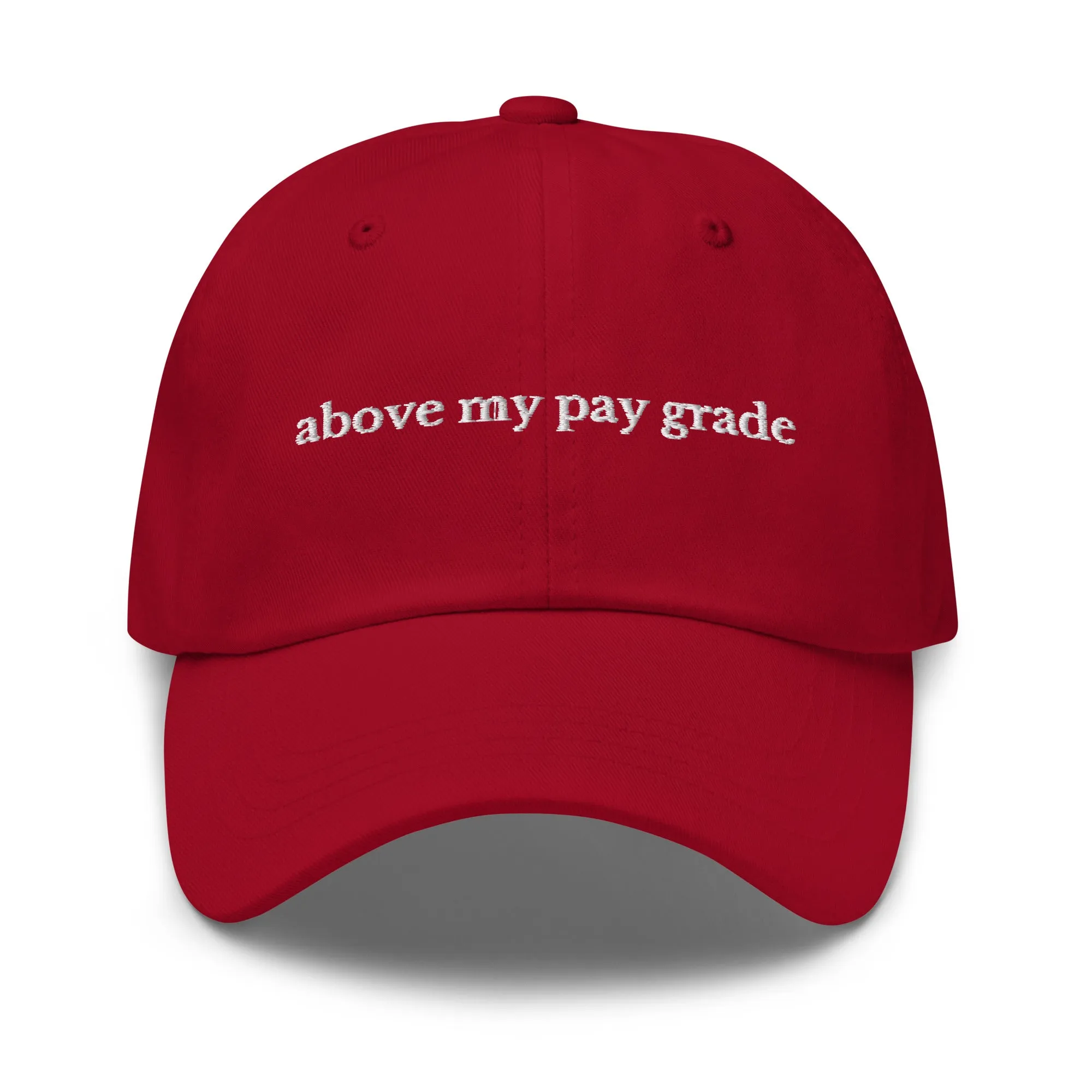 above my pay grade cap