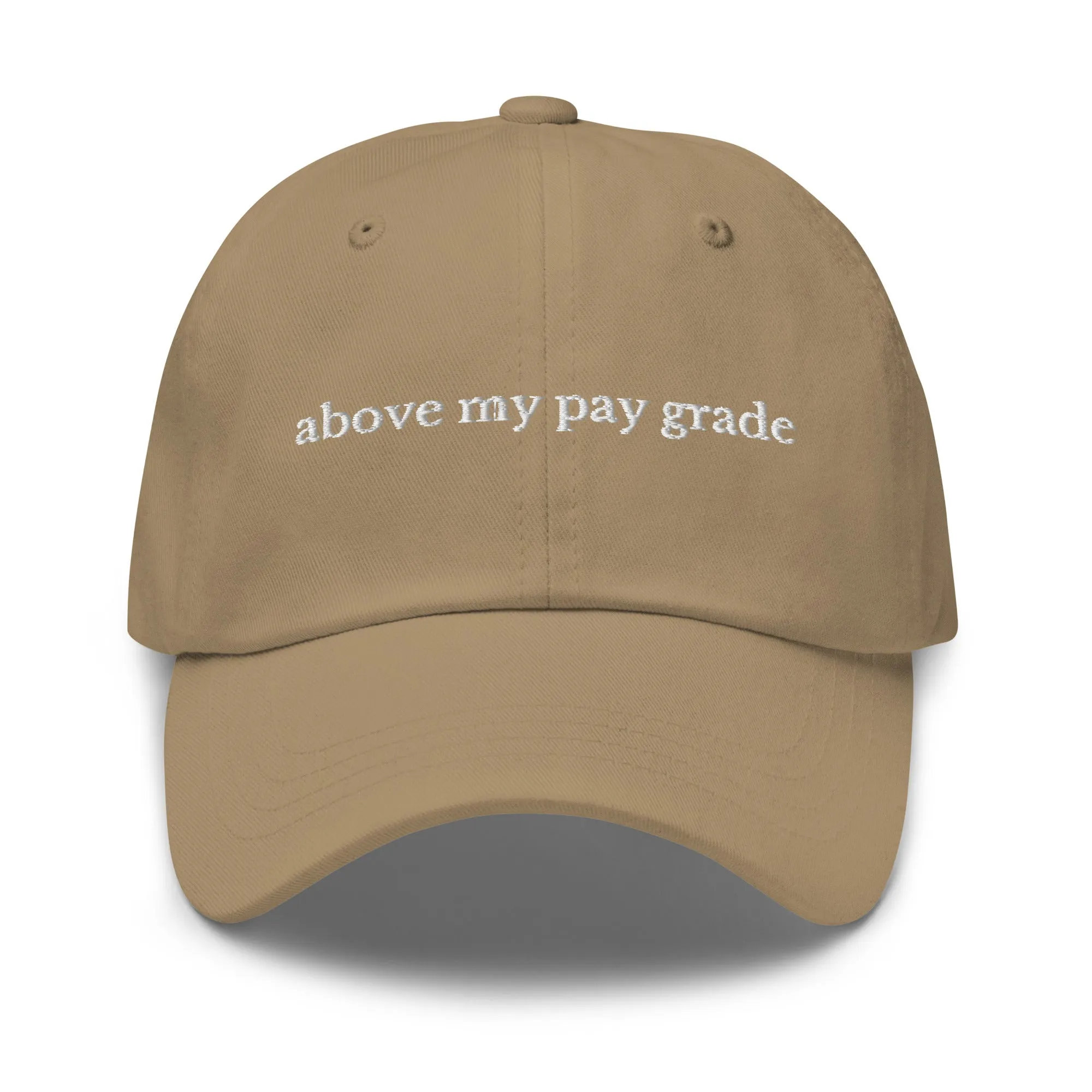 above my pay grade cap