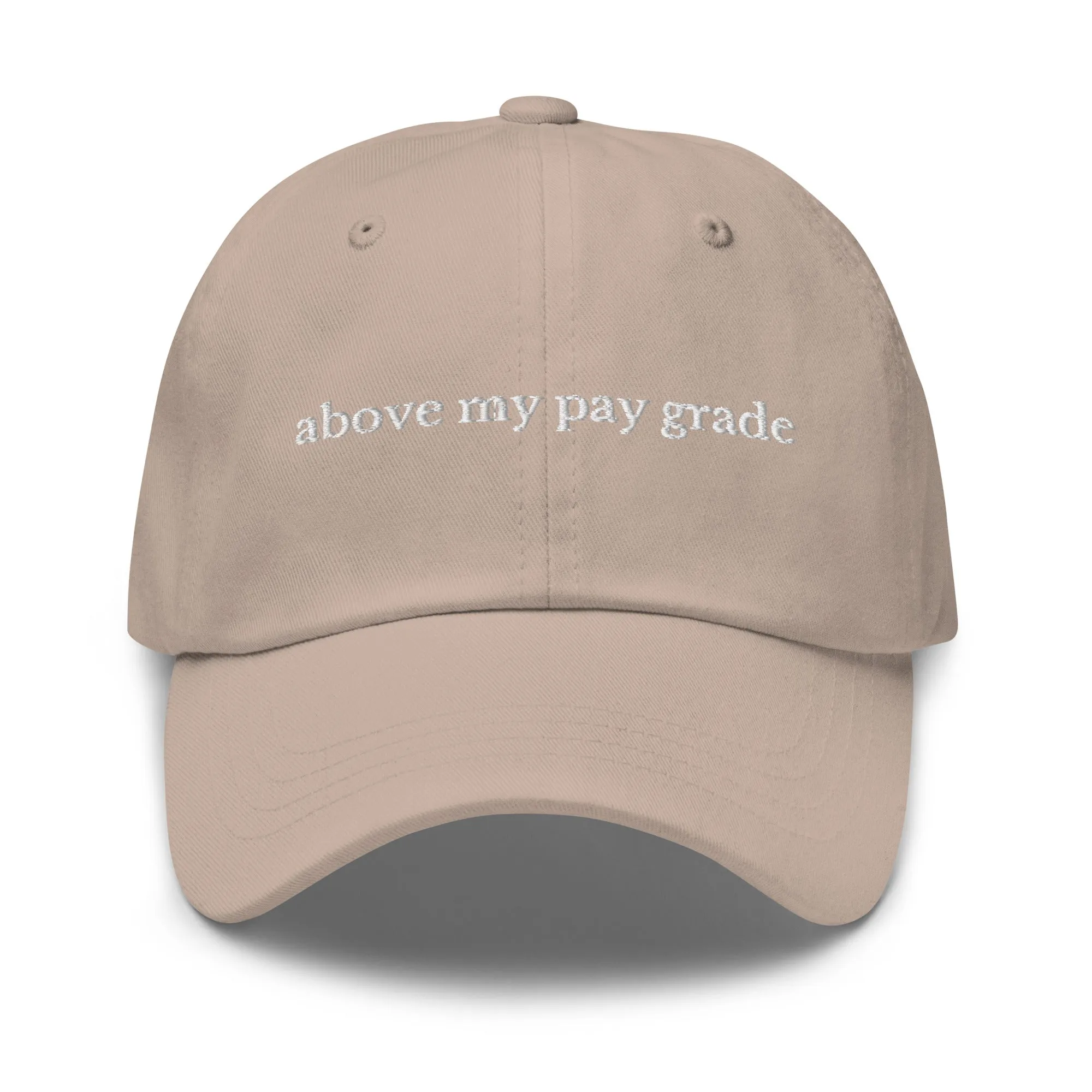above my pay grade cap
