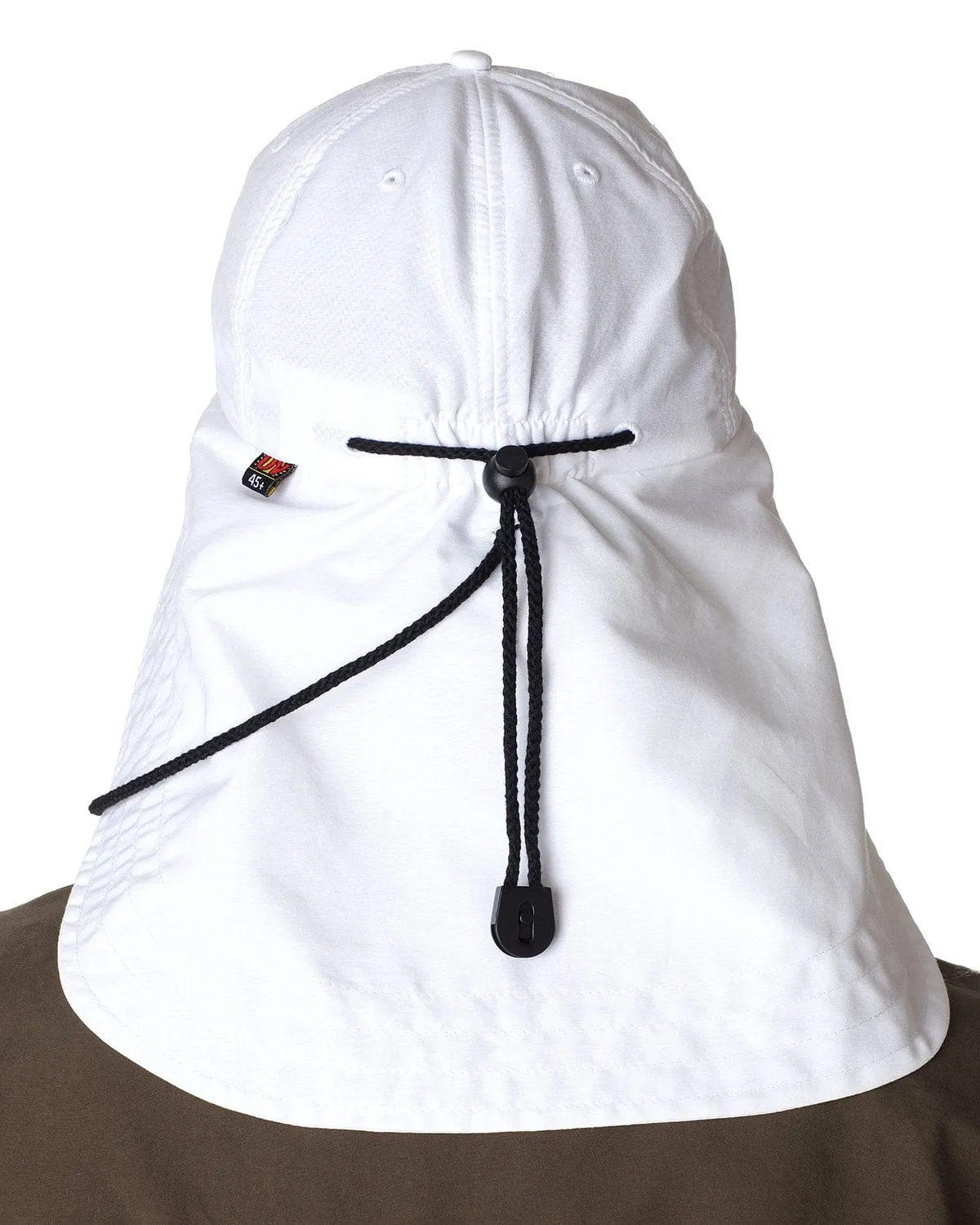 Adams Low-Profile Cap with Neck Cape | White