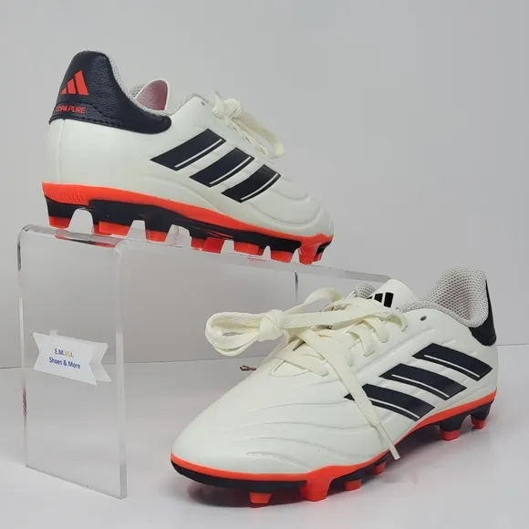 Adidas Copa Pure 2 Club FxG Soccer Cleats IG1103 Unisex Size 3 Ivory Black New