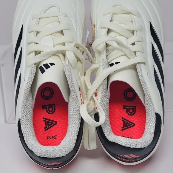 Adidas Copa Pure 2 Club FxG Soccer Cleats IG1103 Unisex Size 3 Ivory Black New