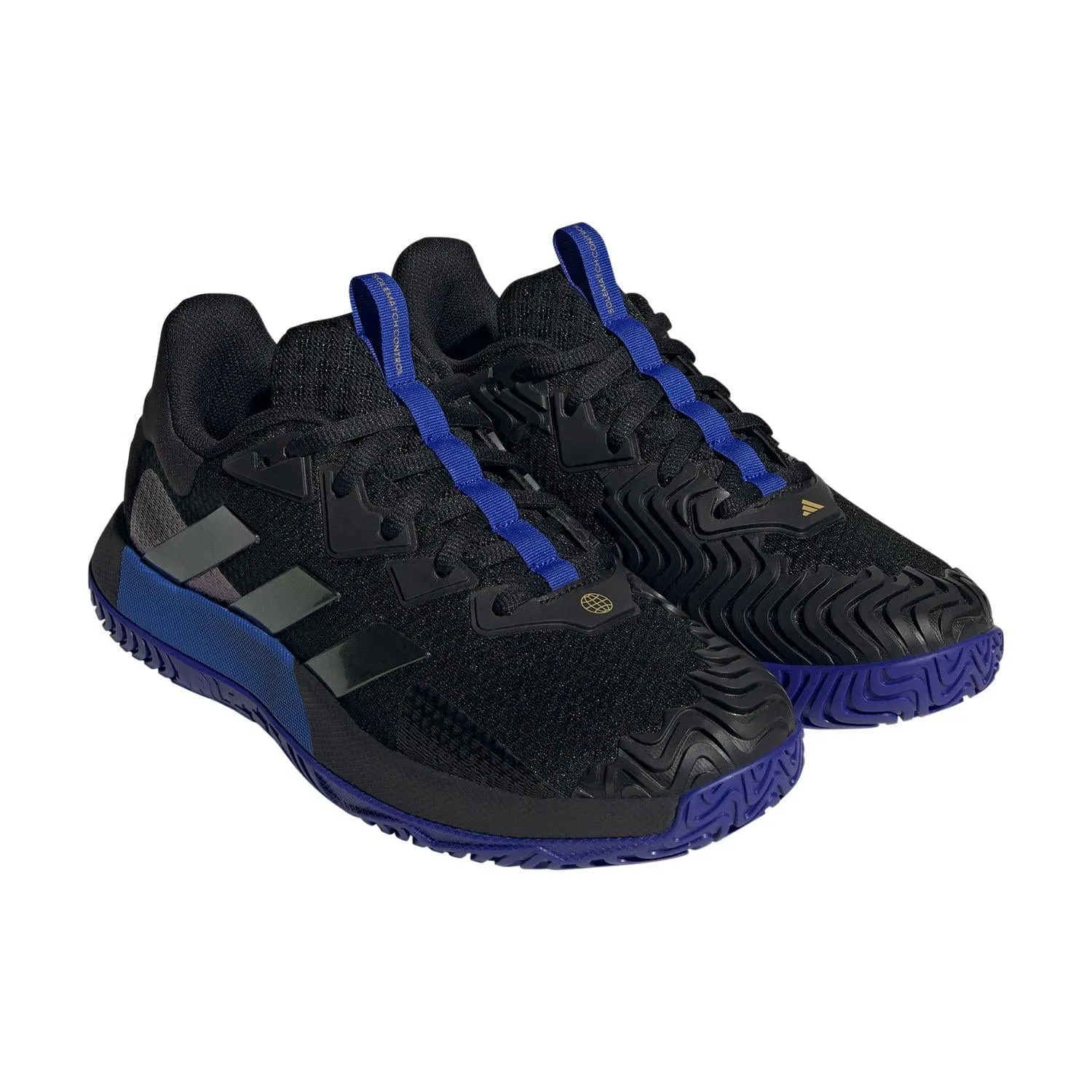 adidas SoleMatch Control Mens Tennis Shoes - Black / Blue