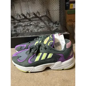 ADIDAS Yung-1 LEGEND IVY NEON GREEN PURPLE WHITE GREY BD7655 Mens 10.5 NWT Shoe