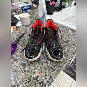 Air Jordan Youth high top tennis shoe.