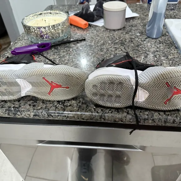 Air Jordan Youth high top tennis shoe.