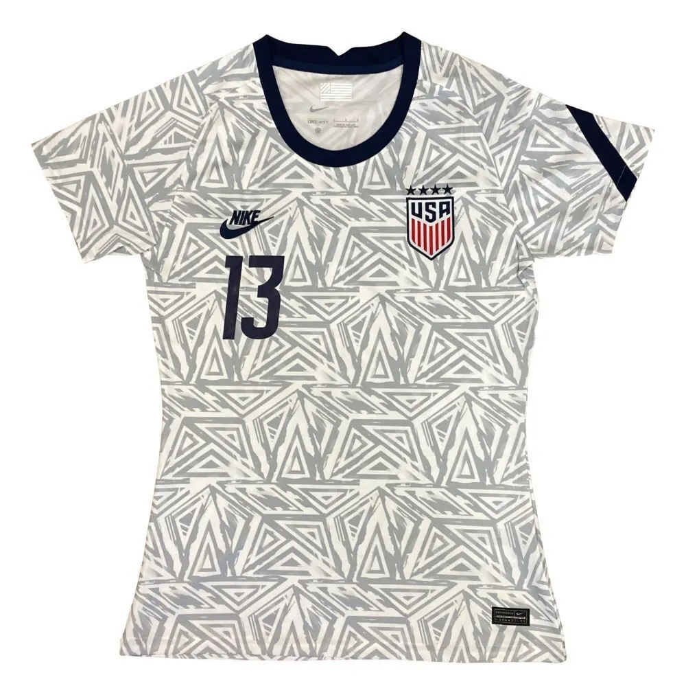Alex Morgan Signed 2021/22 Nike USA Women's Pre-Match Soccer Jersey BAS BL59989