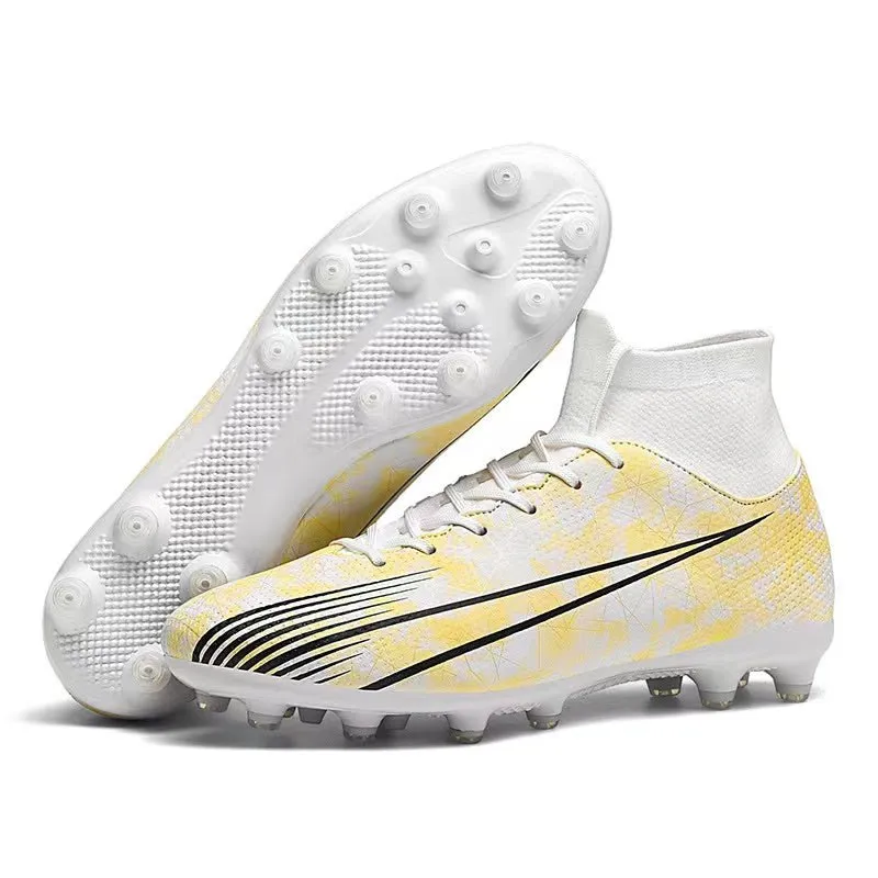 All-Season Kids Soccer Cleats for AG and TF Surfaces