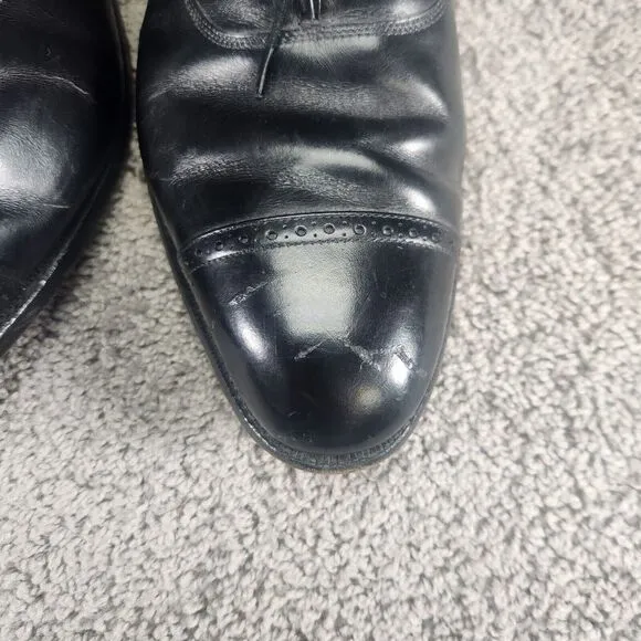Allen Edmonds Shoes Mens Sz 16 D Fifth 5th Avenue Black Cap‎ Toe Oxford Dress