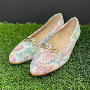 Amalfi Oste Floral Loafer with Gold Hardware