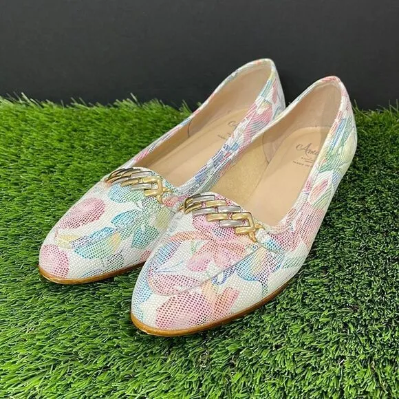 Amalfi Oste Floral Loafer with Gold Hardware