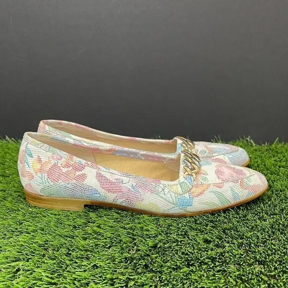 Amalfi Oste Floral Loafer with Gold Hardware