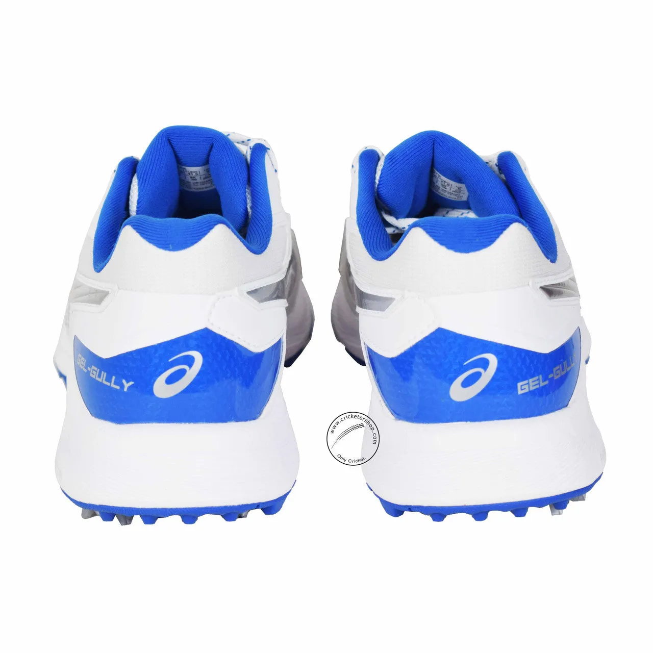 Asics Gel Gully 7 White Silver Cricket Shoes